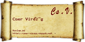 Cser Virág névjegykártya