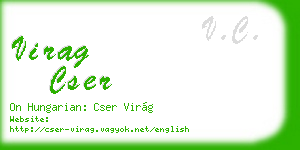 virag cser business card